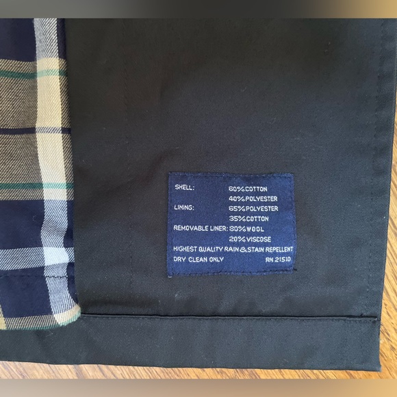 Perusal men’s black trench coat size 48L - Picture 5 of 5